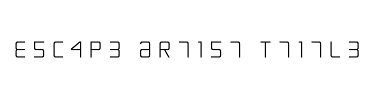 Escape Artist Ttitle Font