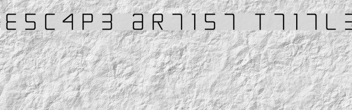 Escape Artist Ttitle Font examples