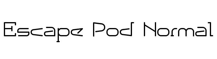 Escape Pod Normal Font