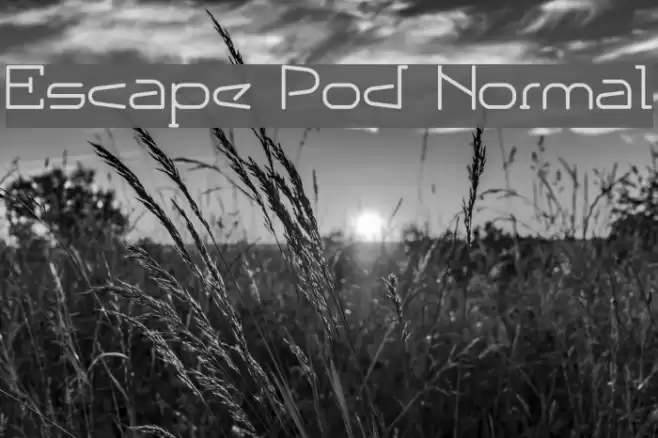 Escape Pod Normal Font examples