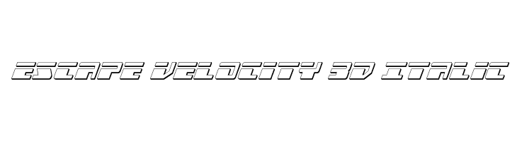 Escape Velocity 3D Italic  Descarca Fonturi Gratis