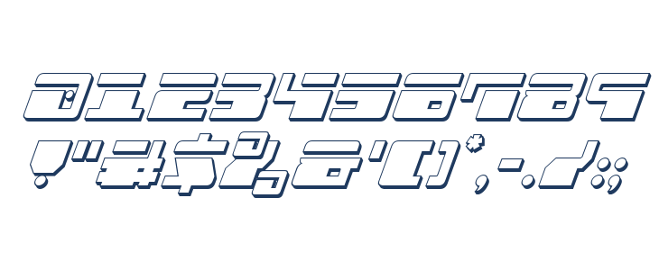 Escape Velocity 3D Italic Other Characters