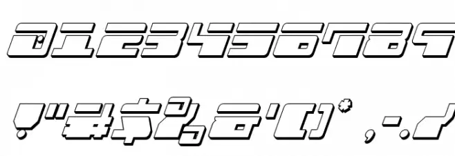 Escape Velocity 3D Italic Font OTHER CHARS