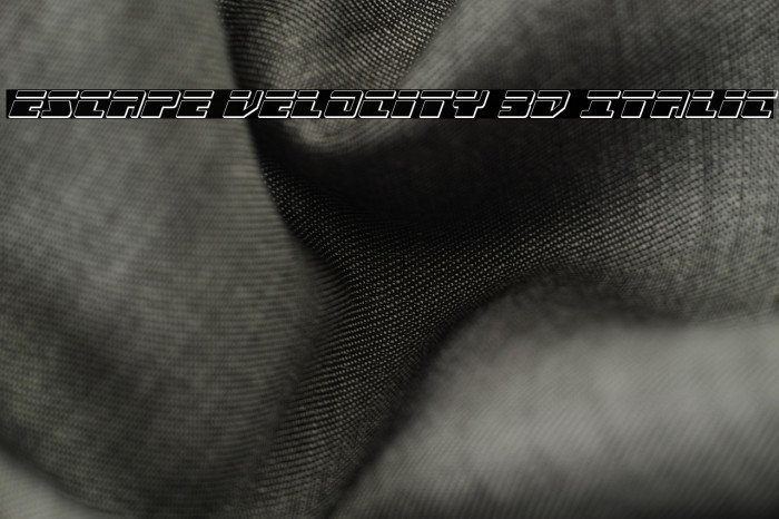 Escape Velocity 3D Italic Example 1