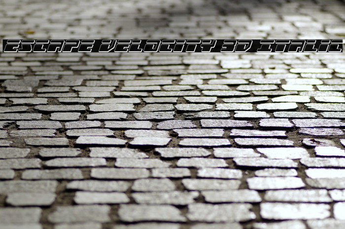 Escape Velocity 3D Italic Example 3