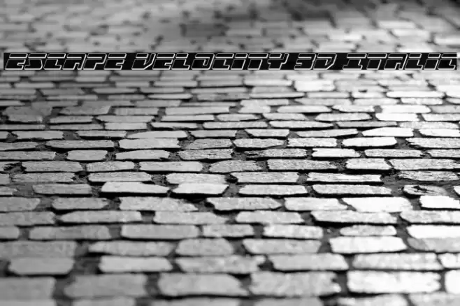 Escape Velocity 3D Italic Font examples
