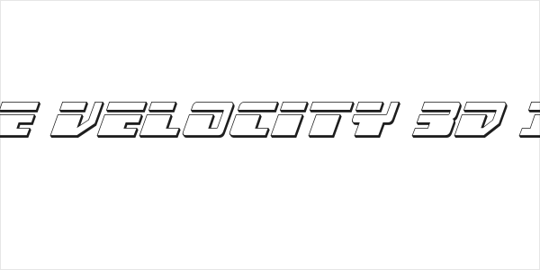 Escape Velocity 3D Italic Logo