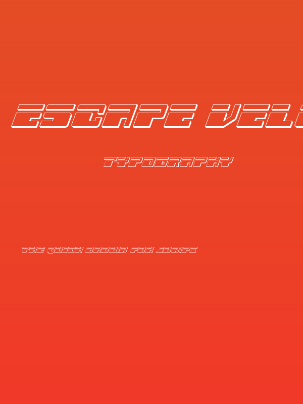 Escape Velocity 3D Italic Poster