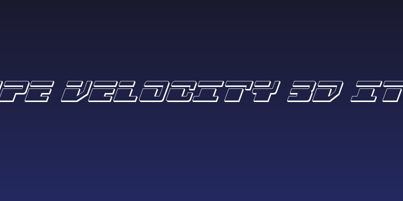 Escape Velocity 3D Italic Social Header