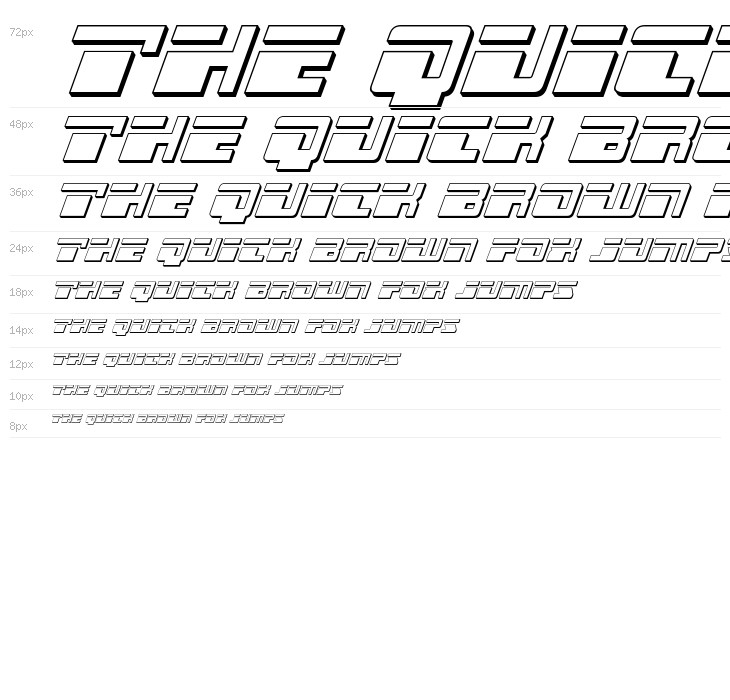 Escape Velocity 3D Italic Waterfall