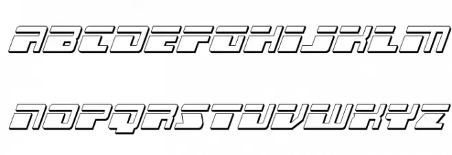 Escape Velocity 3D Italic Шрифта строчной