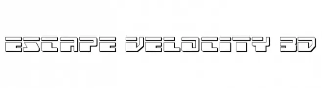 Escape Velocity 3D  नि: शुल्क फ़ॉन्ट्स डाउनलोड