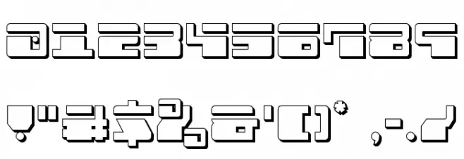 Escape Velocity 3D Font OTHER CHARS