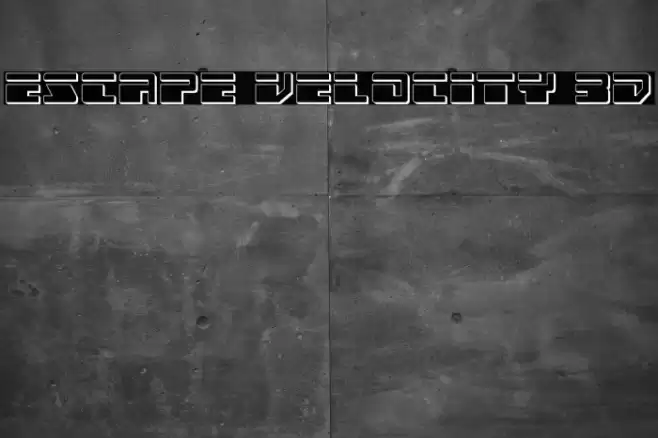 Escape Velocity 3D Font examples
