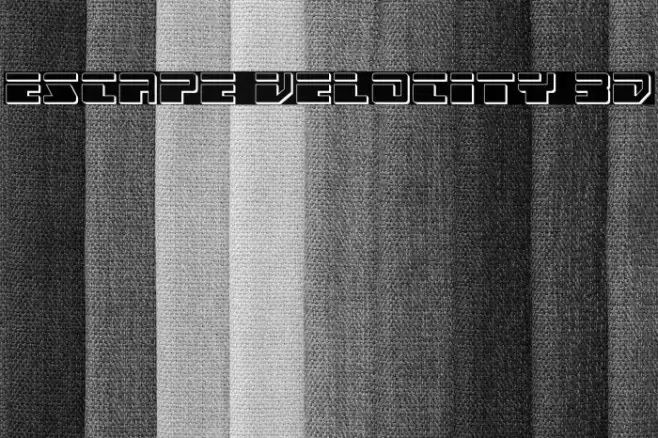 Escape Velocity 3D Font examples