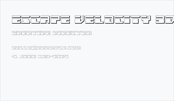 Escape Velocity 3D Business Card