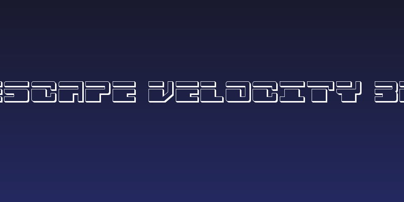 Escape Velocity 3D Social Header