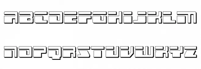 Escape Velocity 3D Caratteri MINUSCOLO