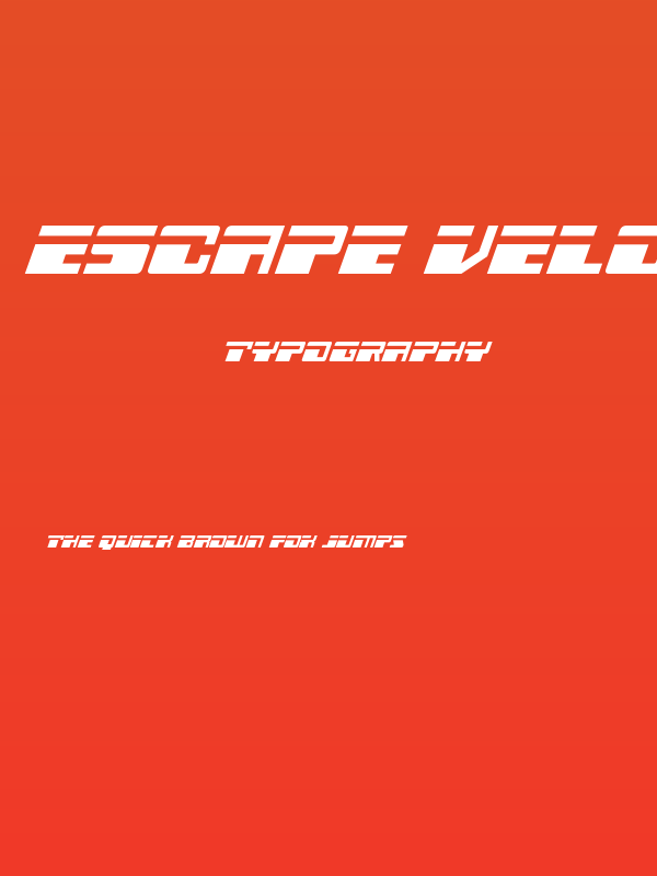 Escape Velocity Compact Italic Poster