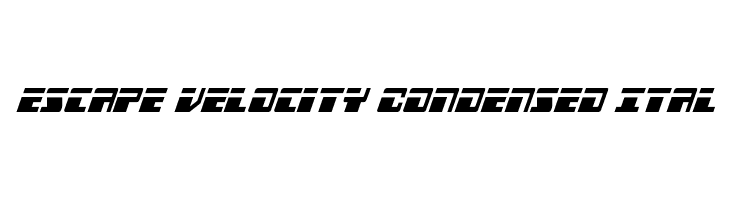 Escape Velocity Condensed Ital  Frei Schriftart Herunterladen