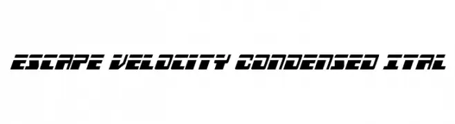 Escape Velocity Condensed Ital  Free Fonts Download
