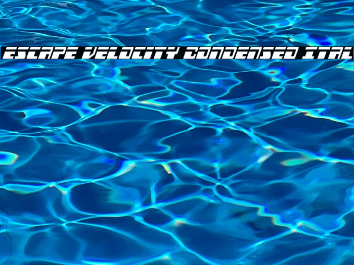 Escape Velocity Condensed Ital Example 2