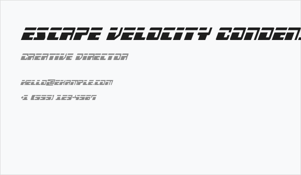 Escape Velocity Condensed Ital Business Card