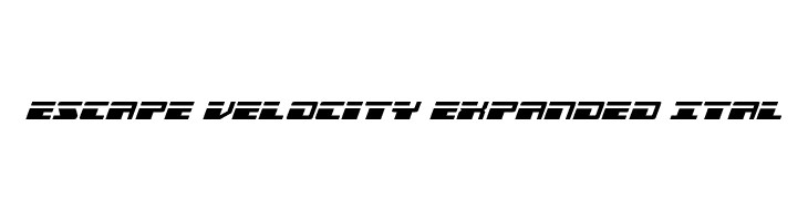 Escape Velocity Expanded Ital  font caratteri gratis