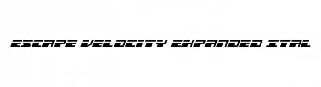 Escape Velocity Expanded Ital  Frei Schriftart Herunterladen