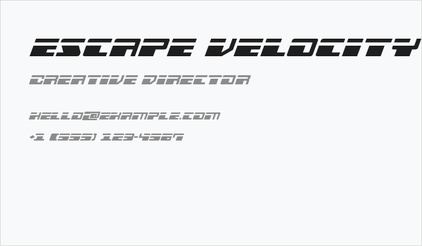 Escape Velocity Expanded Ital Business Card