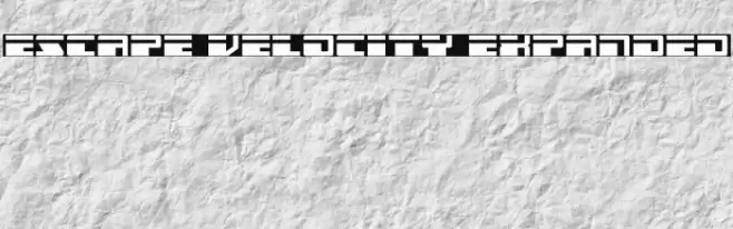 Escape Velocity Expanded Font examples