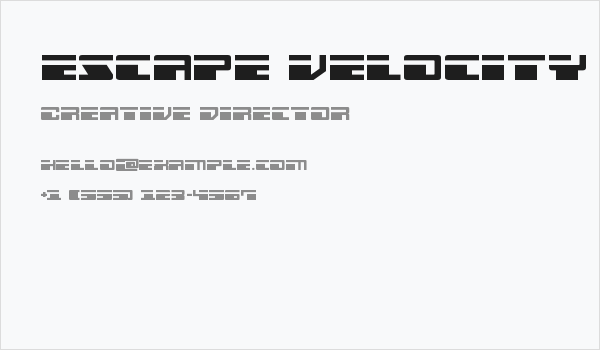Escape Velocity Expanded Business Card