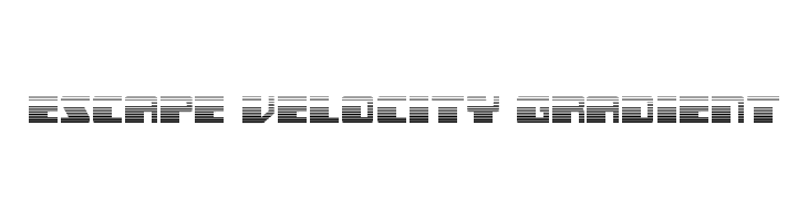 Escape Velocity Gradient  フリーフォントのダウンロード
