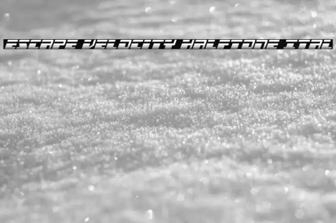 Escape Velocity Halftone Ital Font examples
