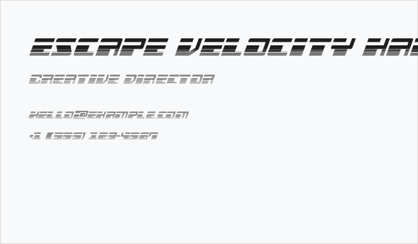 Escape Velocity Halftone Ital Business Card