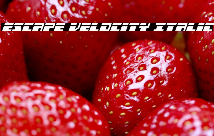 Escape Velocity Italic Example 2