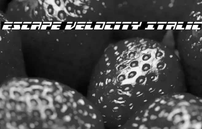 Escape Velocity Italic Font examples