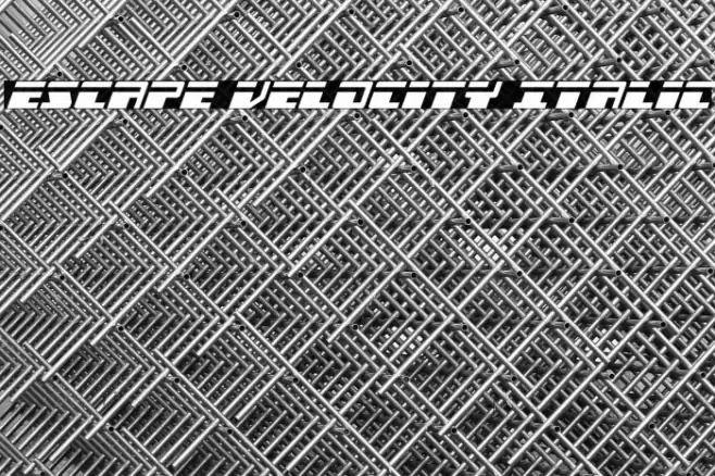 Escape Velocity Italic Font examples