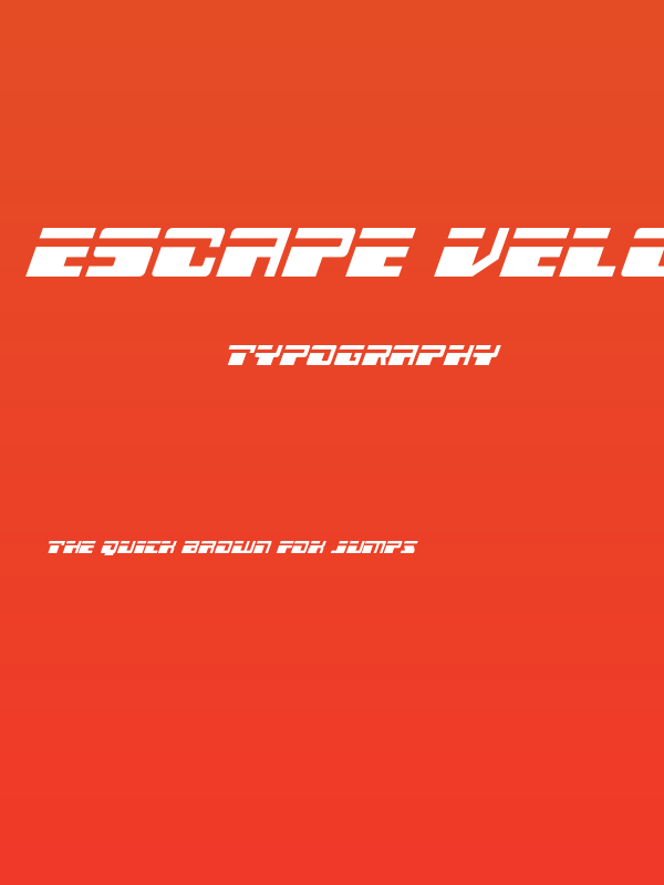 Escape Velocity Italic Poster