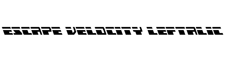 Escape Velocity Leftalic  baixar fontes gratis