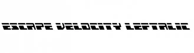 Escape Velocity Leftalic  Frei Schriftart Herunterladen