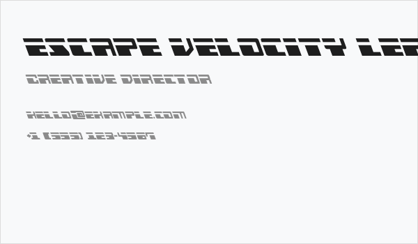 Escape Velocity Leftalic Business Card