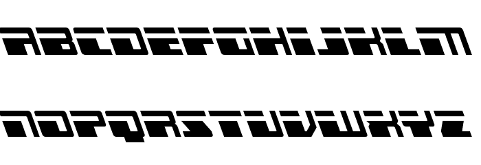 Escape Velocity Leftalic Font LOWERCASE