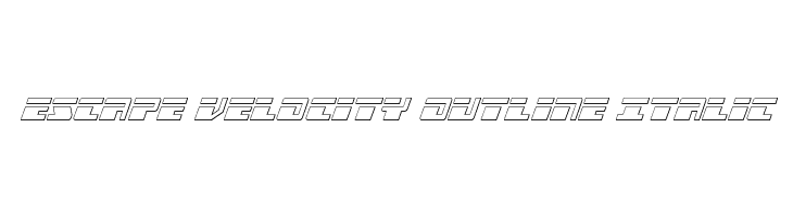 Escape Velocity Outline Italic  Frei Schriftart Herunterladen