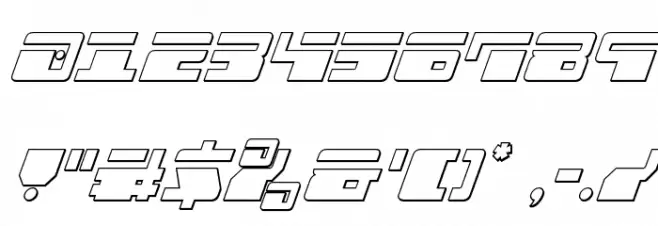 Escape Velocity Outline Italic Font OTHER CHARS