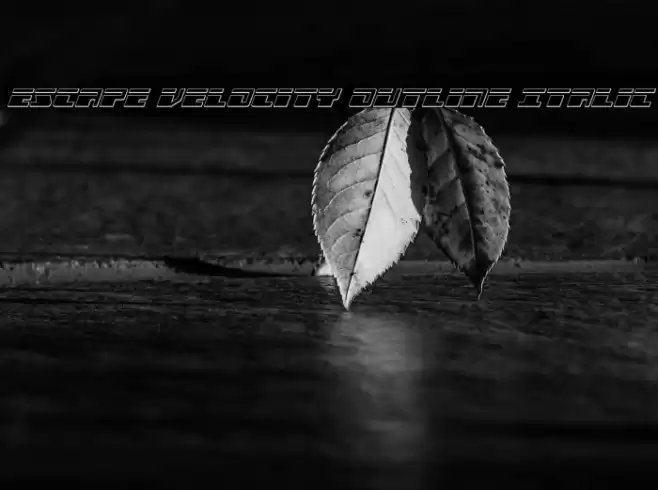 Escape Velocity Outline Italic Font examples