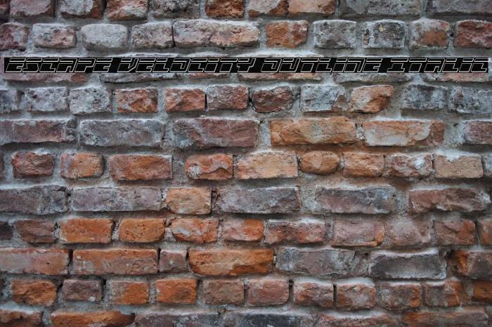 Escape Velocity Outline Italic Example 3