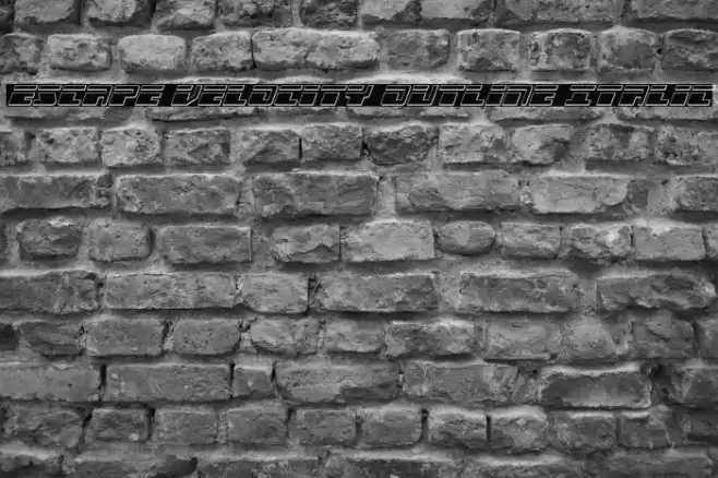 Escape Velocity Outline Italic Font examples