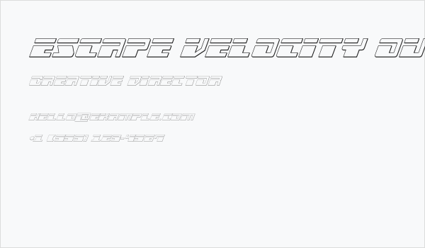 Escape Velocity Outline Italic Business Card