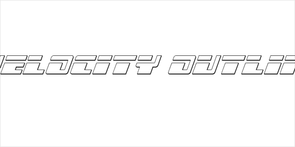Escape Velocity Outline Italic Logo
